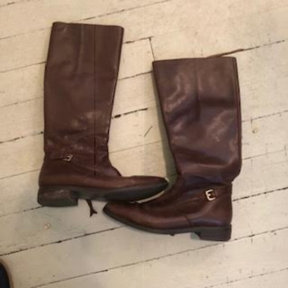 Ralph Lauren Brown Leather Boots Size 6 - Picture 1 of 7